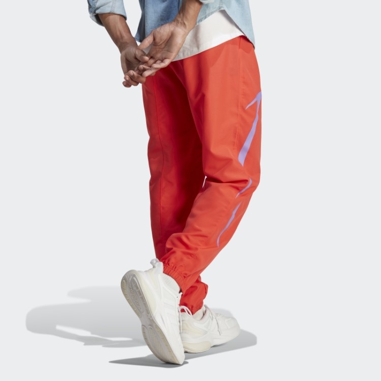 Calça Em Tecido Colorblock Vermelho Adidas