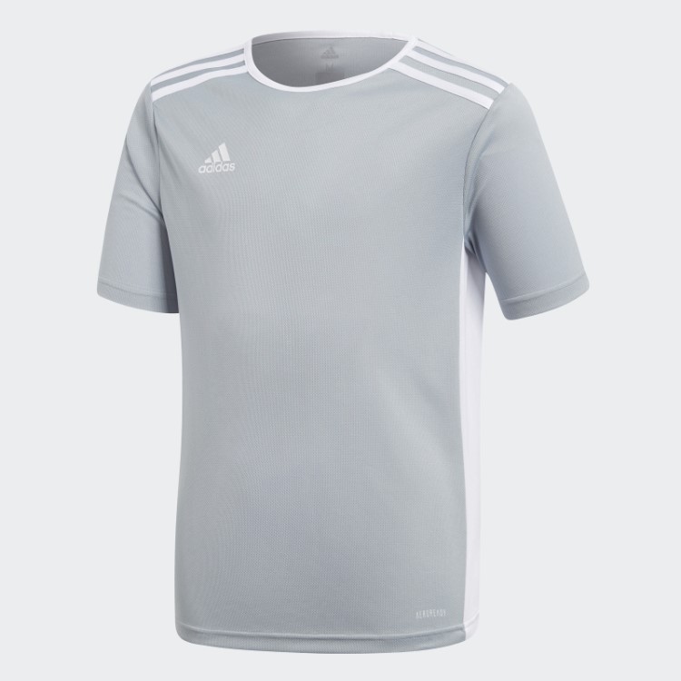 Camisa De Entrada Cinza Claro Adidas