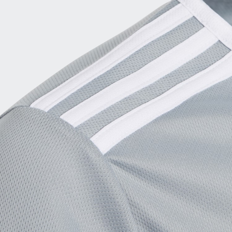 Camisa De Entrada Cinza Claro Adidas