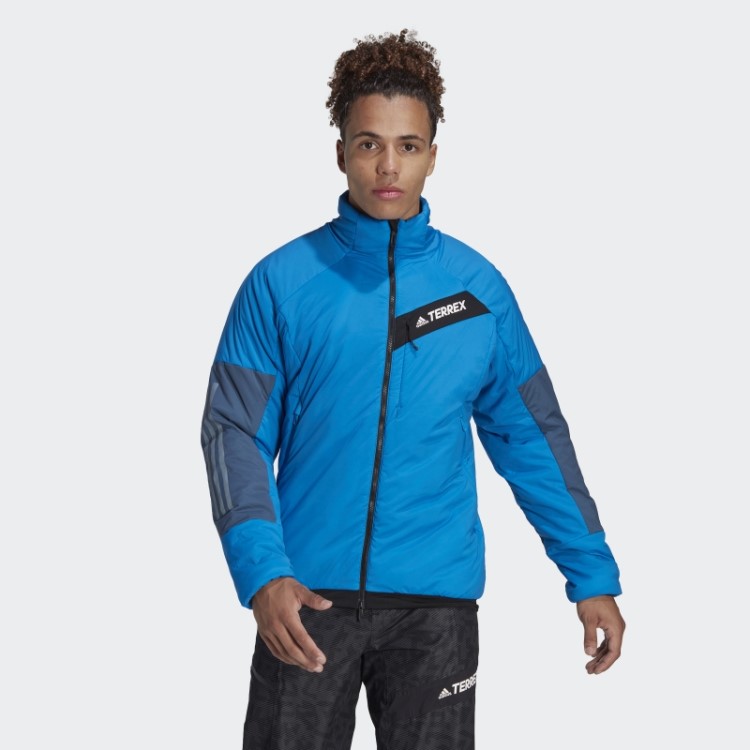 Jaqueta Azul Choque Adidas Terrex Techrock Stretch Primaloft