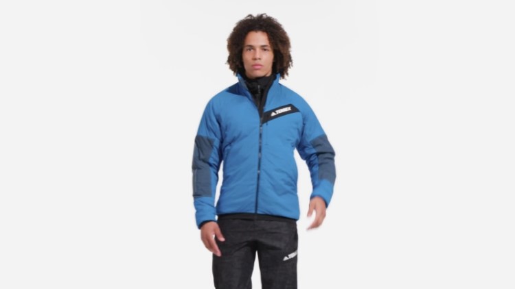 Jaqueta Azul Choque Adidas Terrex Techrock Stretch Primaloft