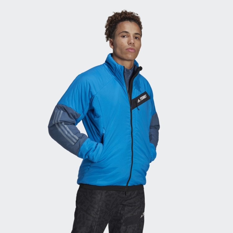 Jaqueta Azul Choque Adidas Terrex Techrock Stretch Primaloft