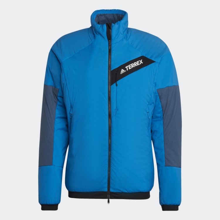 Jaqueta Azul Choque Adidas Terrex Techrock Stretch Primaloft