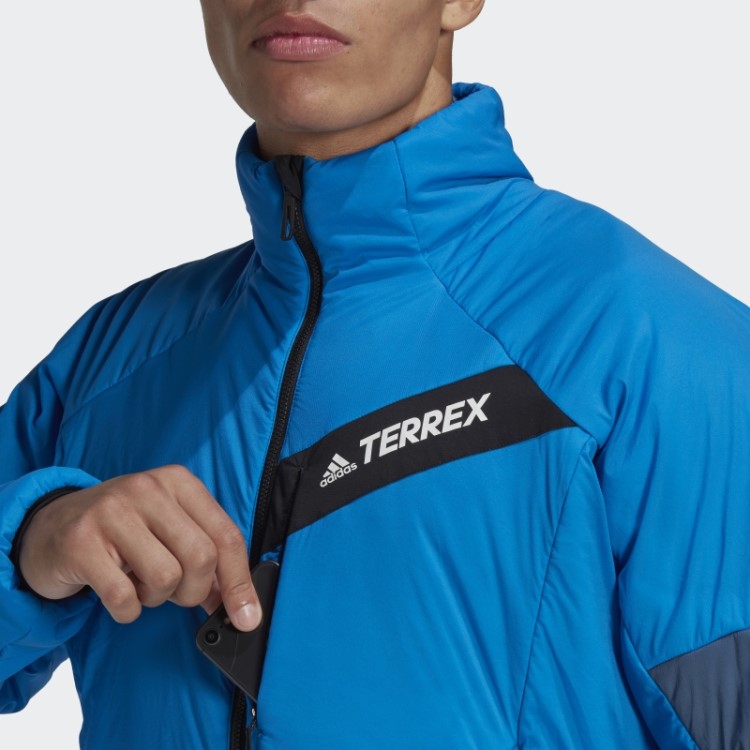 Jaqueta Azul Choque Adidas Terrex Techrock Stretch Primaloft