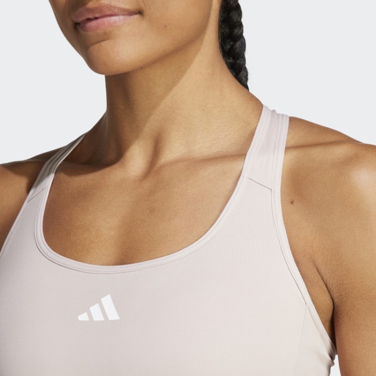 Sutiã Techfit De Suporte Médio Powerreact Adidas Taupe