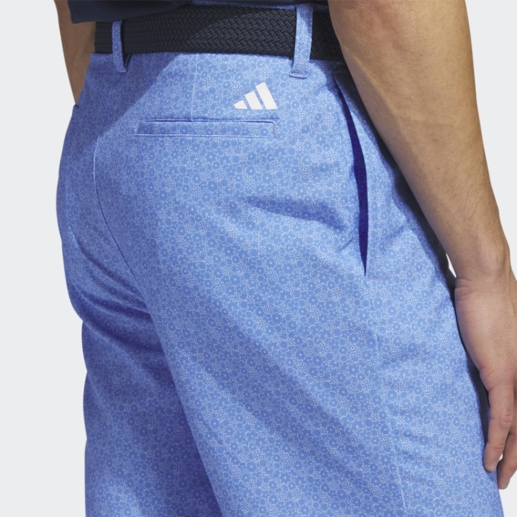 Adidas Ultimate365 Calção De Golfe Estampado De Nove Polegadas Azul