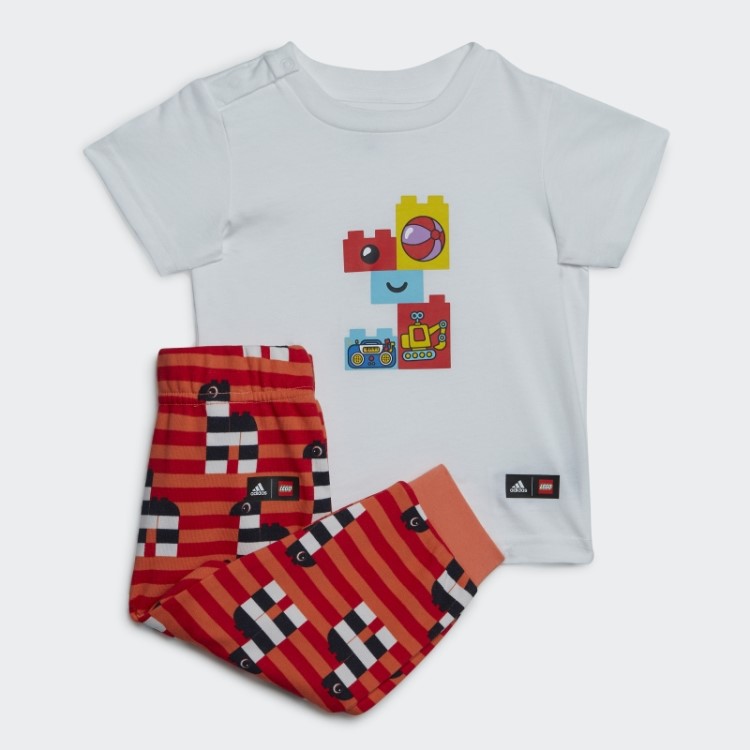 Conjunto De Camiseta E Short Adidas X Lego Play Branco Fashion