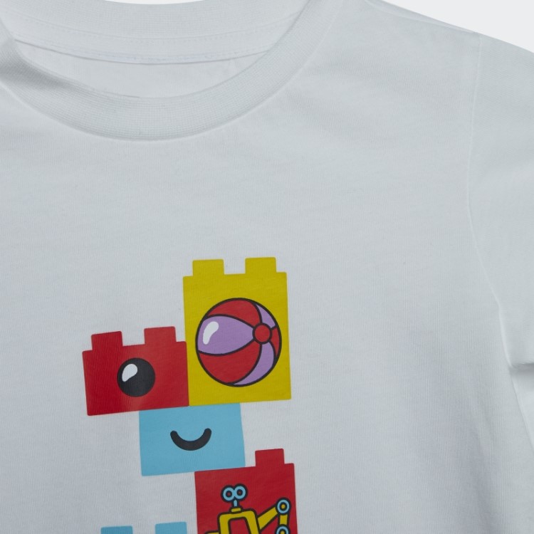 Conjunto De Camiseta E Short Adidas X Lego Play Branco Fashion