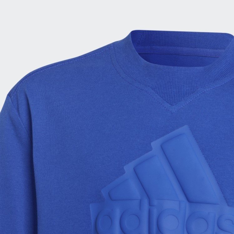 Camiseta Adidas Future Icons Logo Piqué Azul