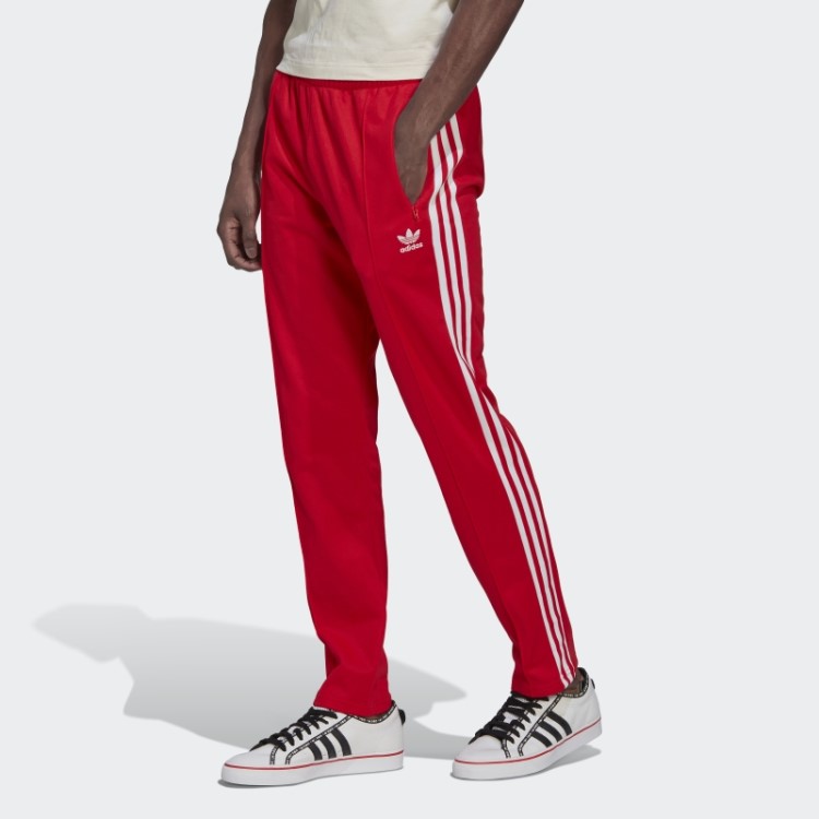 Adicolor Classics Beckenbauer Primeblue Calça Esportiva Vermelha Adidas