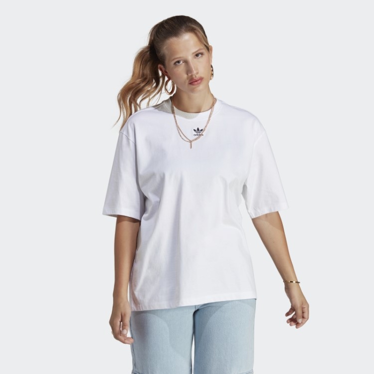 Camiseta Branca Adicolor Essencial Da Adidas