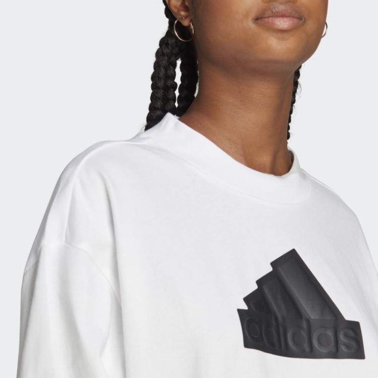 Adidas Future Icons Distintivo Do Esporte Namorado Camiseta Branca