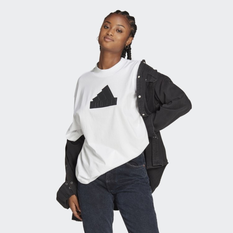 ícones Do Futuro Crachá Do Namorado Do Esporte Camiseta Branca Adidas