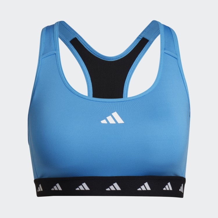 Sutiã Techfit De Suporte Médio Powerreact Azul Adidas