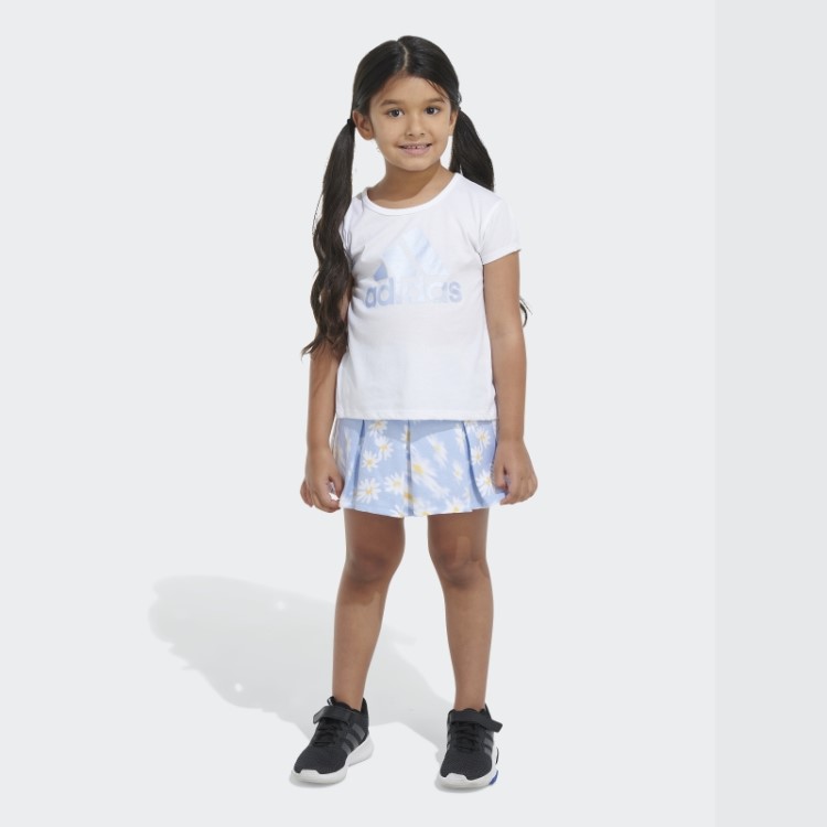 Conjunto Adidas Branco Ss Tee Ft Aop Skort