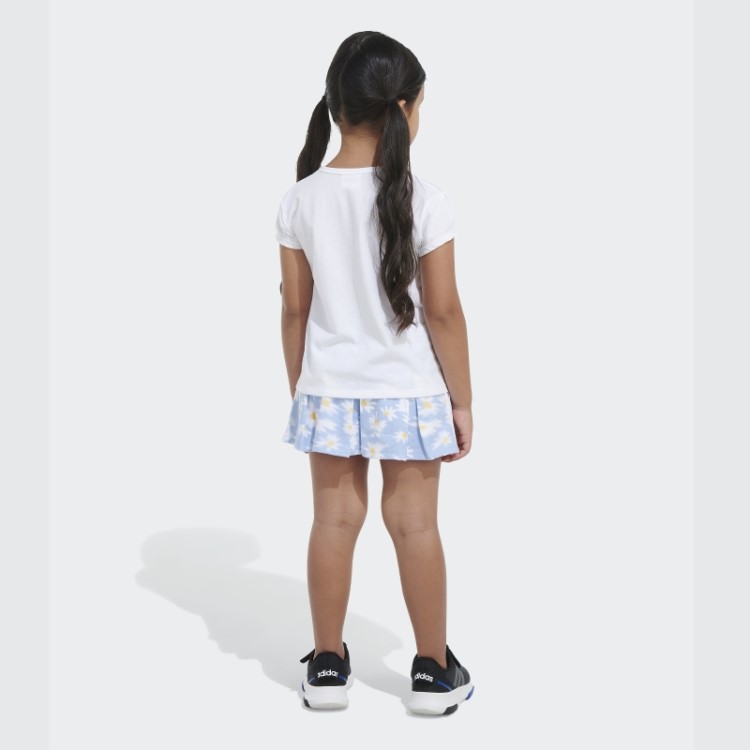 Conjunto Adidas Branco Ss Tee Ft Aop Skort