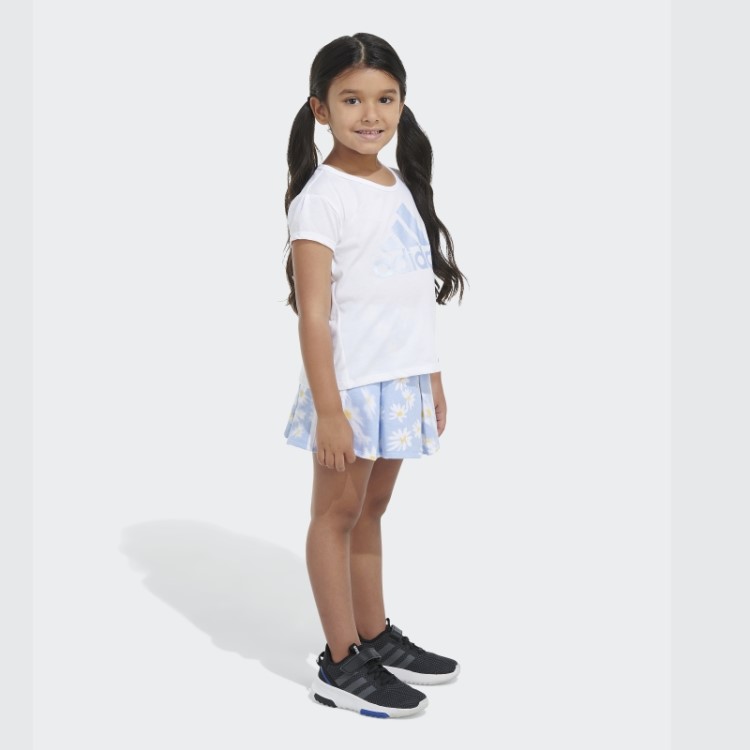 Conjunto Adidas Branco Ss Tee Ft Aop Skort