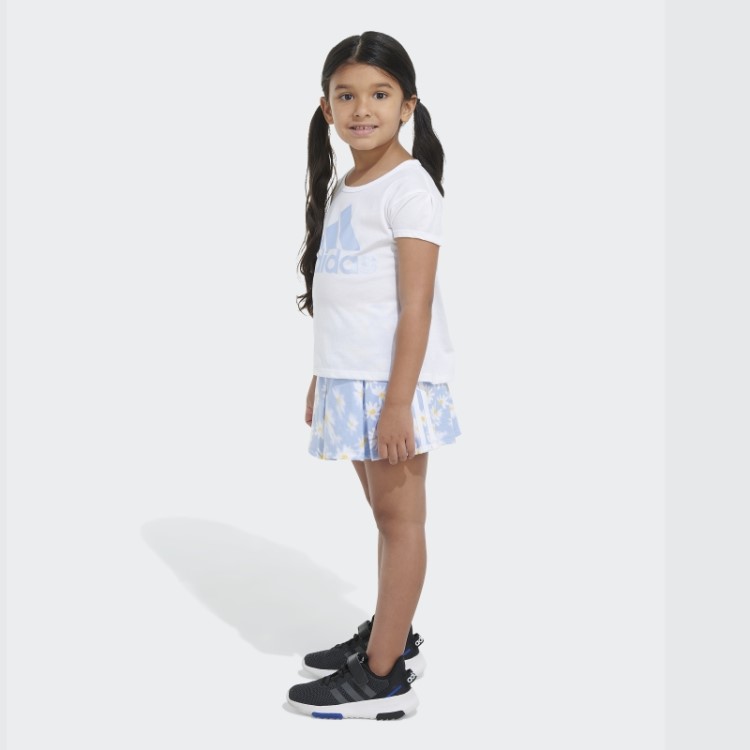 Conjunto Adidas Branco Ss Tee Ft Aop Skort