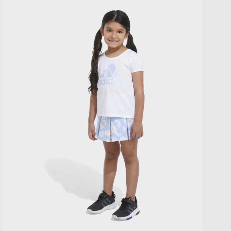 Conjunto Adidas Branco Ss Tee Ft Aop Skort