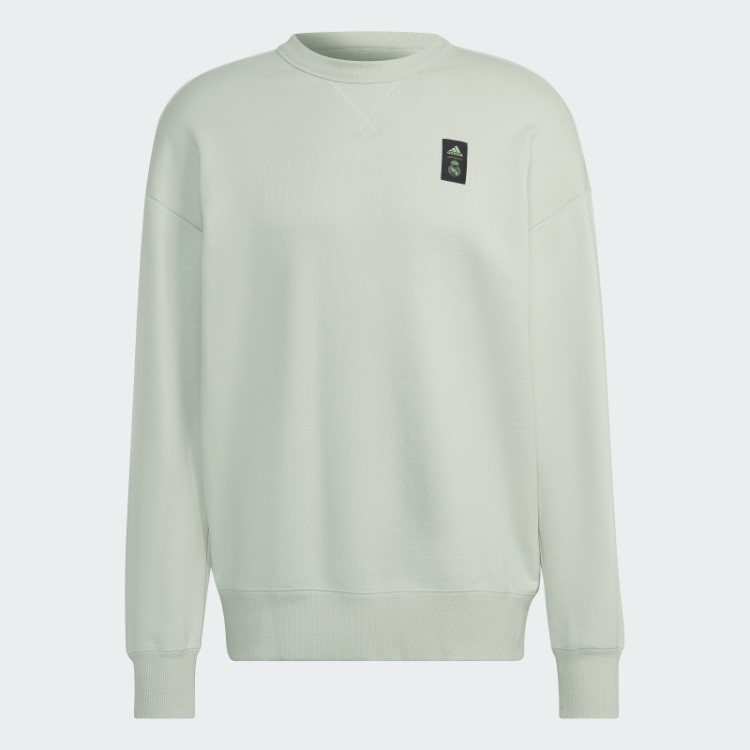 Moletom Verde Adidas Real Madrid Lifestyler Crew
