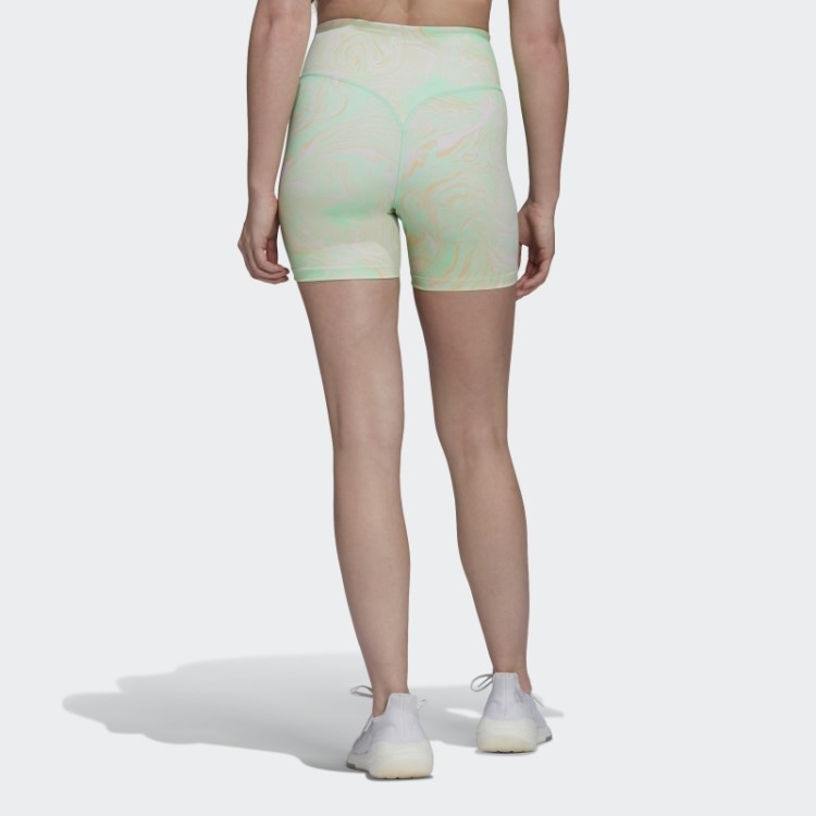 Bermuda Justa Multicolorida Hyperglam Aeroready Training Com Estampa De Mármore Adidas