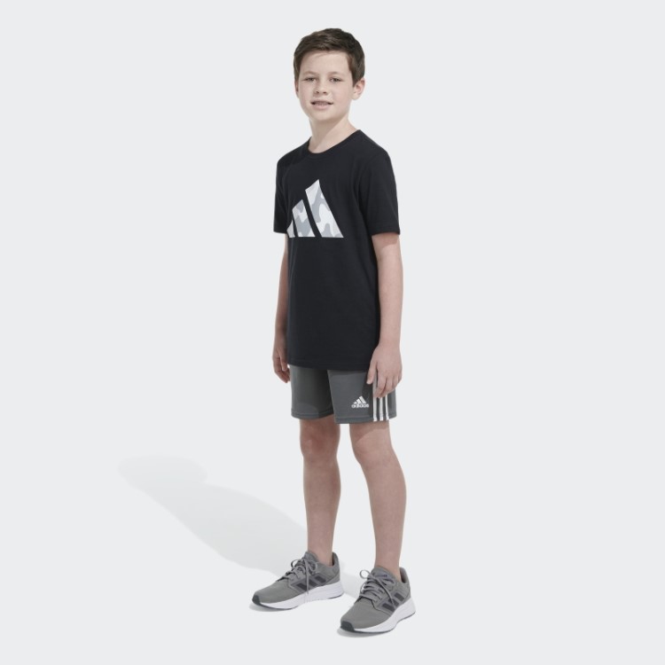 Camiseta Preta Adidas Ss Camo Logo