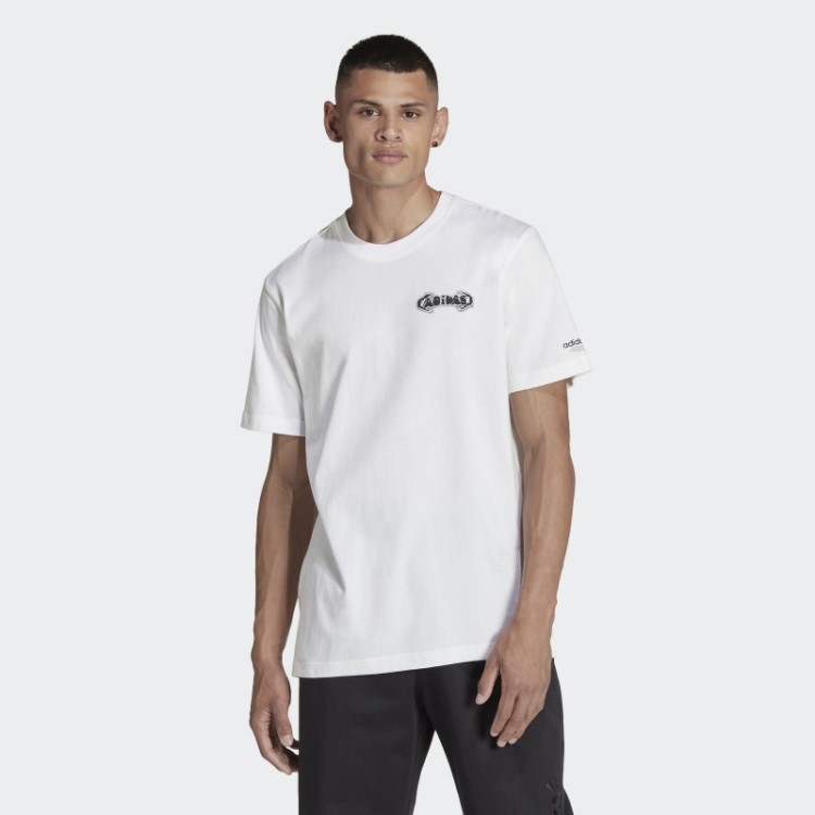 Adidas Camiseta Campus Com Estampa Branca