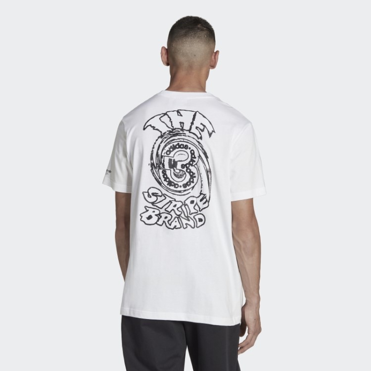 Adidas Camiseta Campus Com Estampa Branca