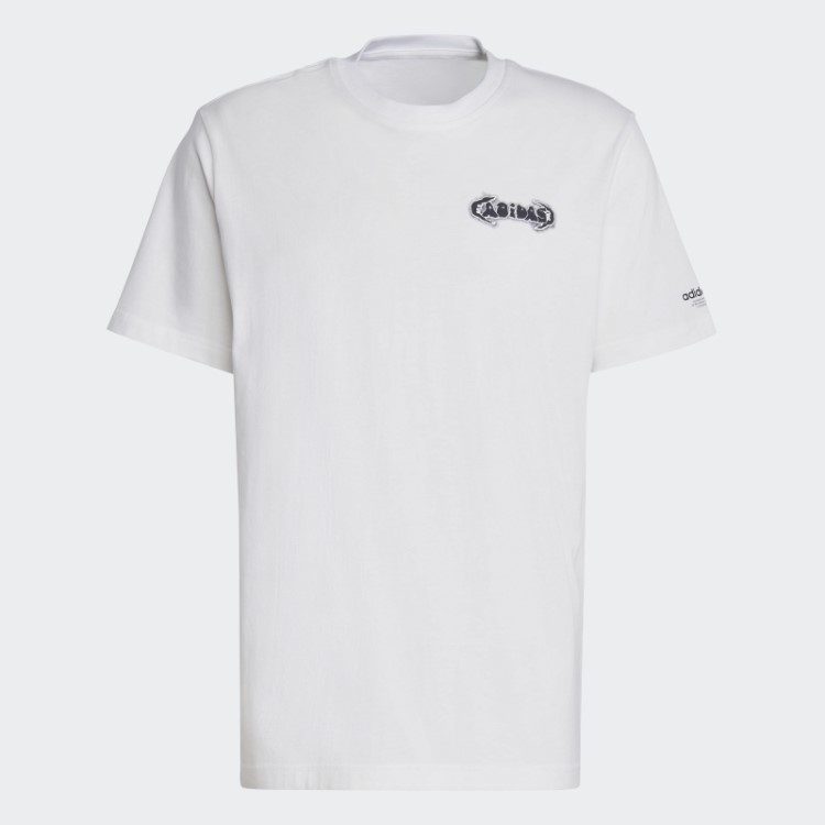 Adidas Camiseta Campus Com Estampa Branca