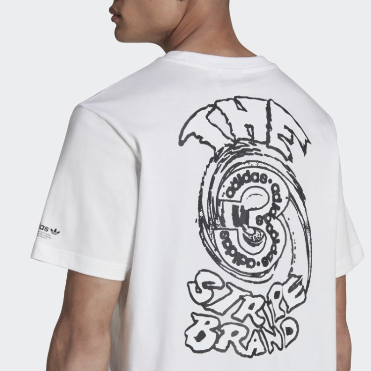 Adidas Camiseta Campus Com Estampa Branca