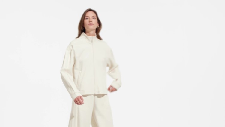 Adidas Jaqueta Branca Adicolor Contemporânea Com Listras Grossas