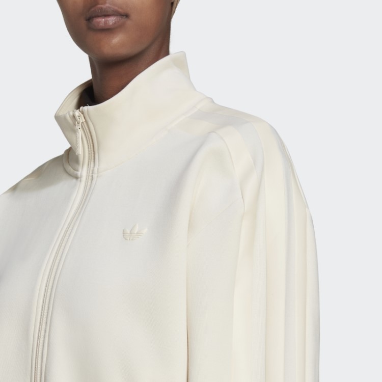 Adidas Jaqueta Branca Adicolor Contemporânea Com Listras Grossas