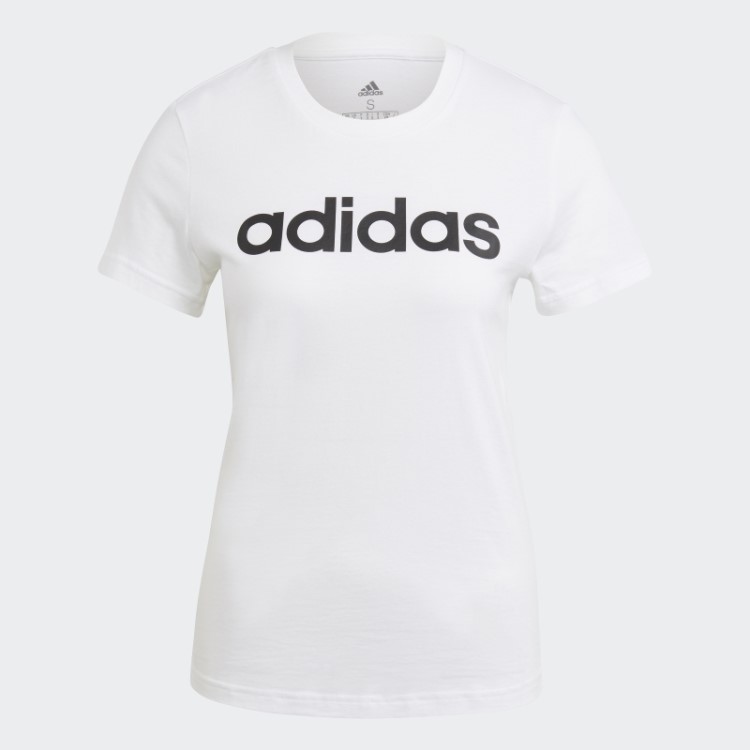 Camiseta Branca Adidas Essentials Slim Com Logo
