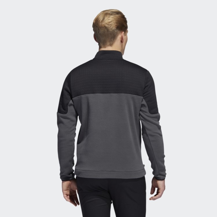 Pulôver Preto Adidas Repelente De água 1/4 Com Zíper
