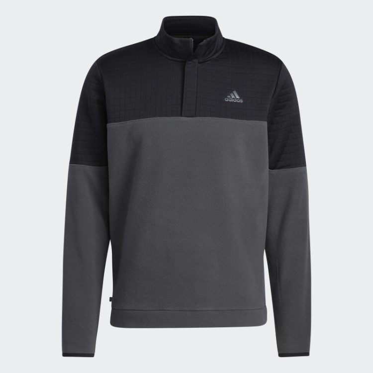 Pulôver Preto Adidas Repelente De água 1/4 Com Zíper