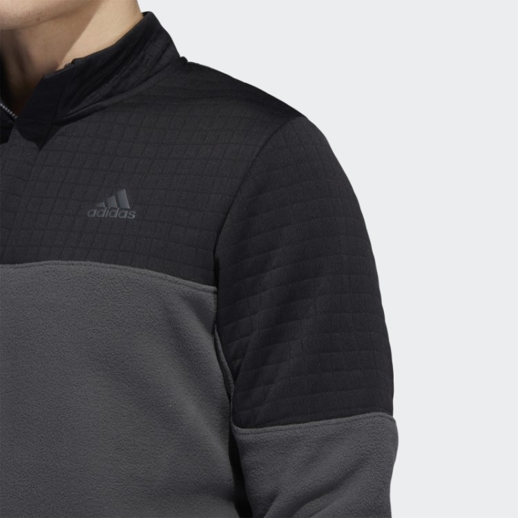 Pulôver Preto Adidas Repelente De água 1/4 Com Zíper