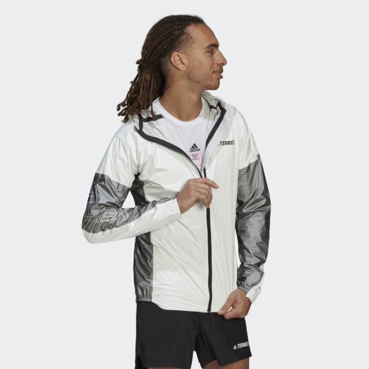 Terrex Agravic Jaqueta De Chuva Profissional De Três Camadas Adidas Branco