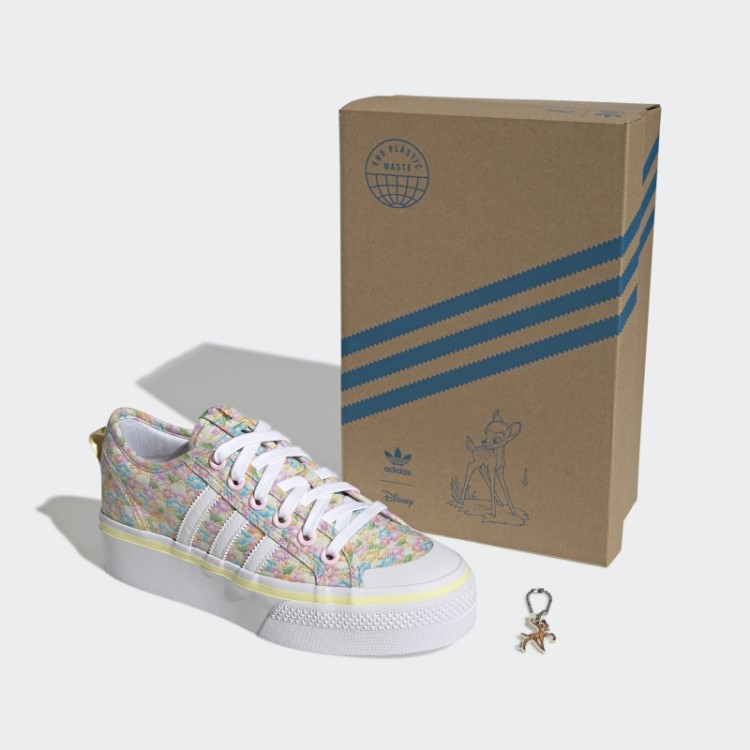Sapato Plataforma Adidas Disney Nizza Rosa