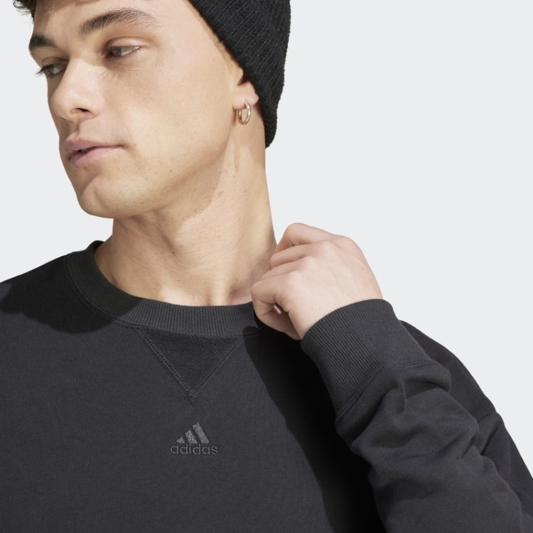 All Szn Moletom Francês Terry Preto Adidas