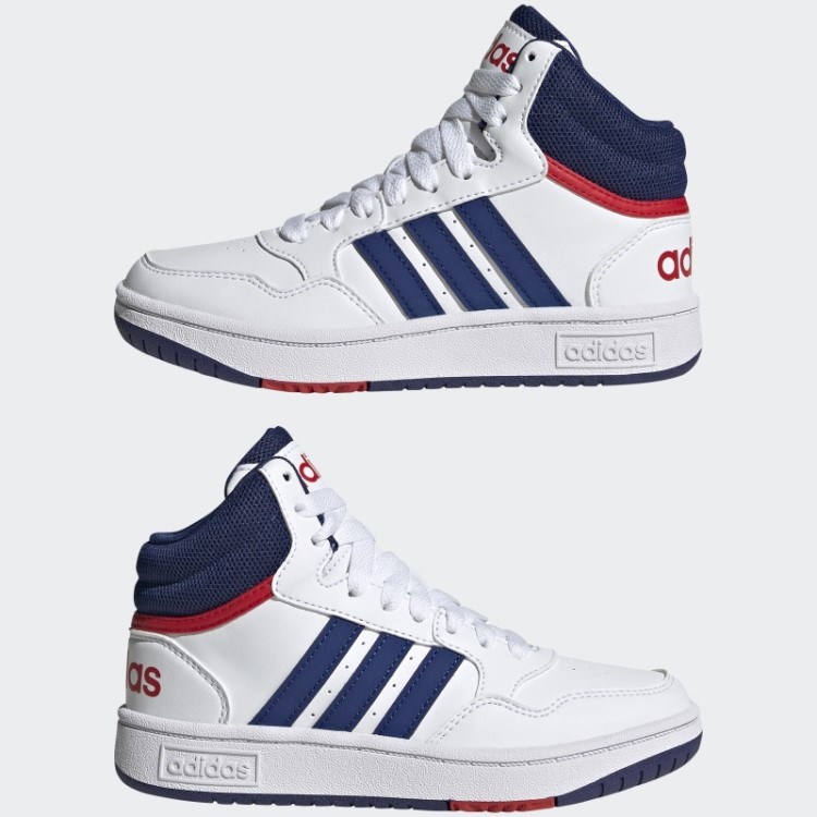 Adidas Branco Sapatos Médios De Basquete