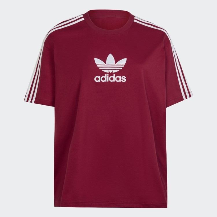 Camiseta Adicolor Trefoil (tamanho Grande) Adidas Bordô