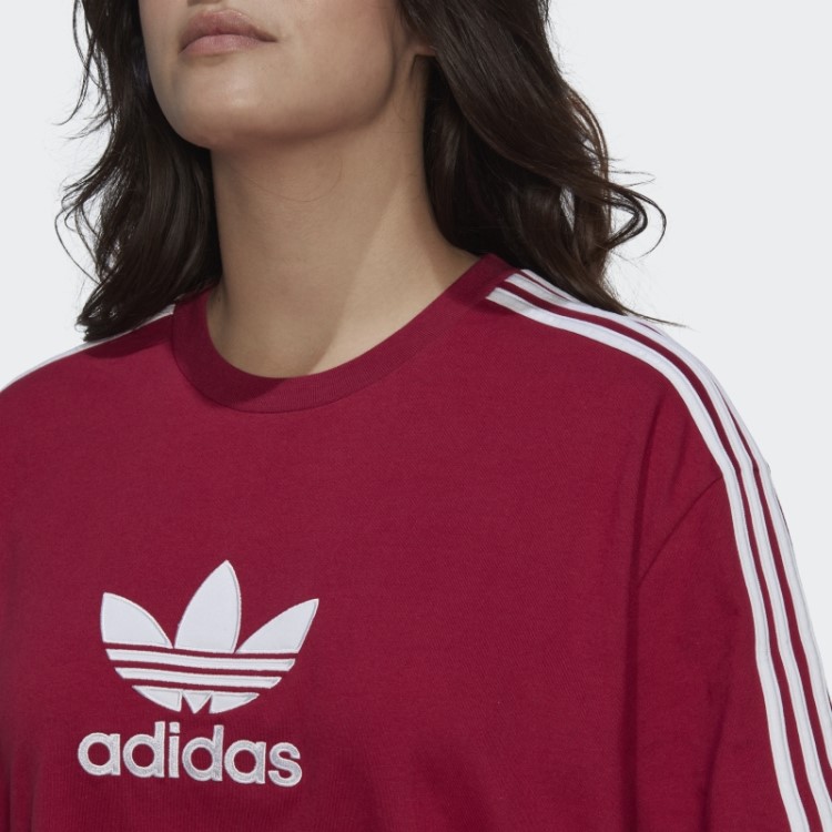 Camiseta Adicolor Trefoil (tamanho Grande) Adidas Bordô