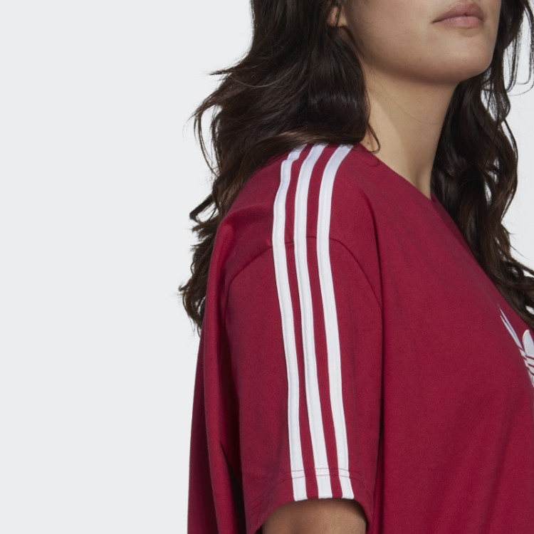 Camiseta Adicolor Trefoil (tamanho Grande) Adidas Bordô