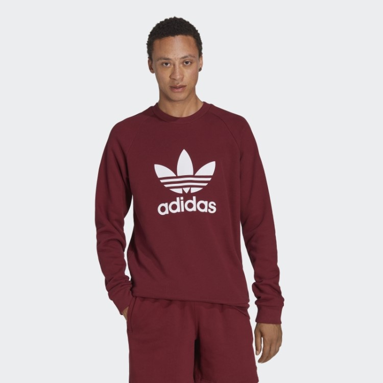 Adicolor Classics Trefoil Moletom Gola Redonda Vermelho Adidas