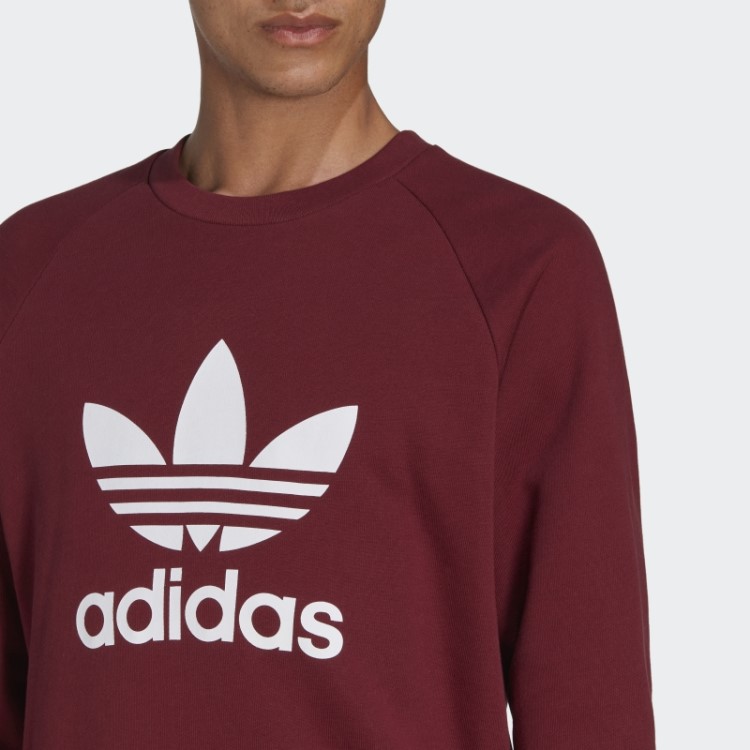 Adicolor Classics Trefoil Moletom Gola Redonda Vermelho Adidas