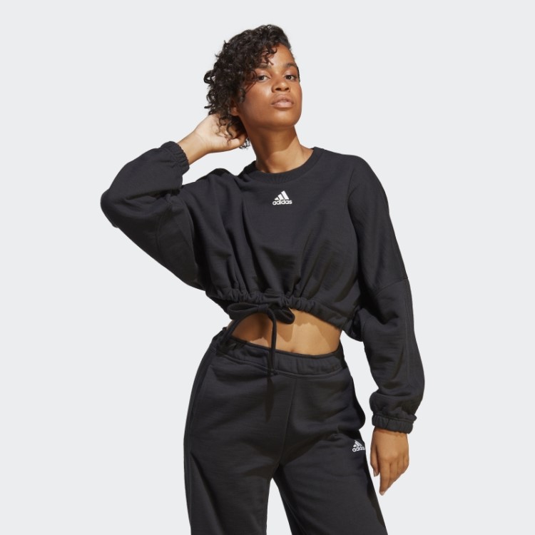 Moletom Versátil Adidas Black Dance Crop