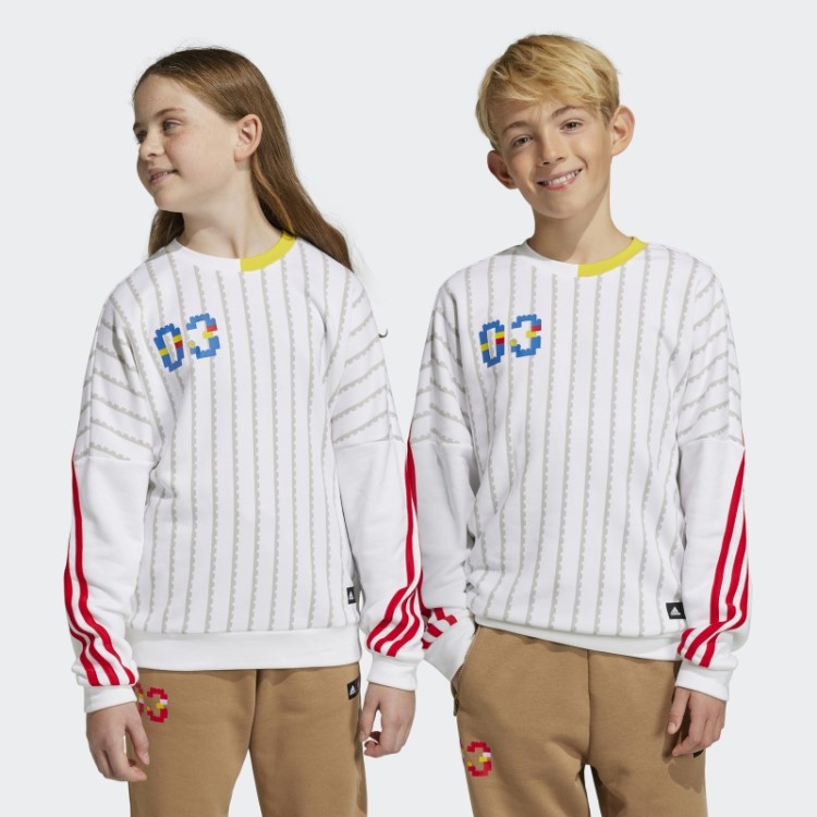 Adidas X Classic Lego Moletom Com Gola Redonda Branca Quente