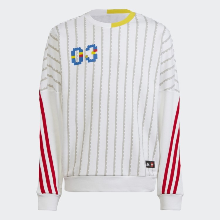 Adidas X Classic Lego Moletom Com Gola Redonda Branca Quente