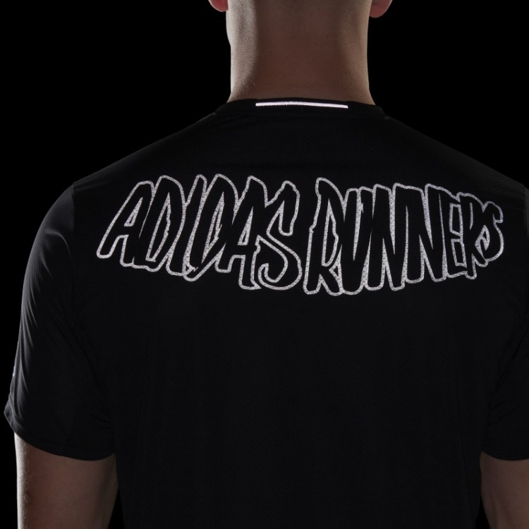 Camiseta Corredora Preta Adidas