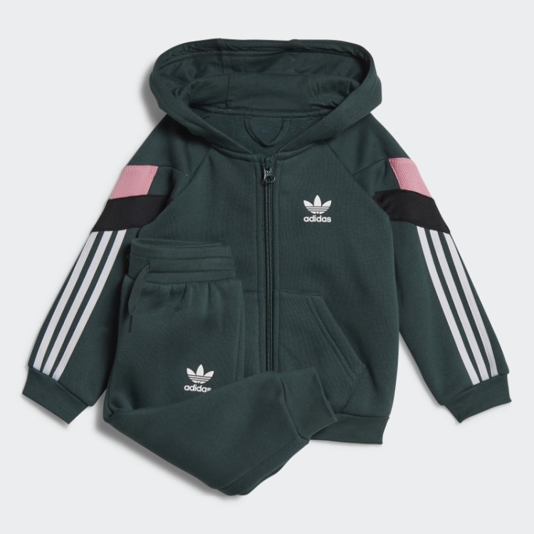 Conjunto Adidas Moletom Com Capuz Verde Mineral